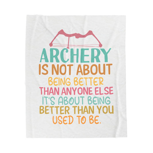 Inspirational Archery Plush Blanket