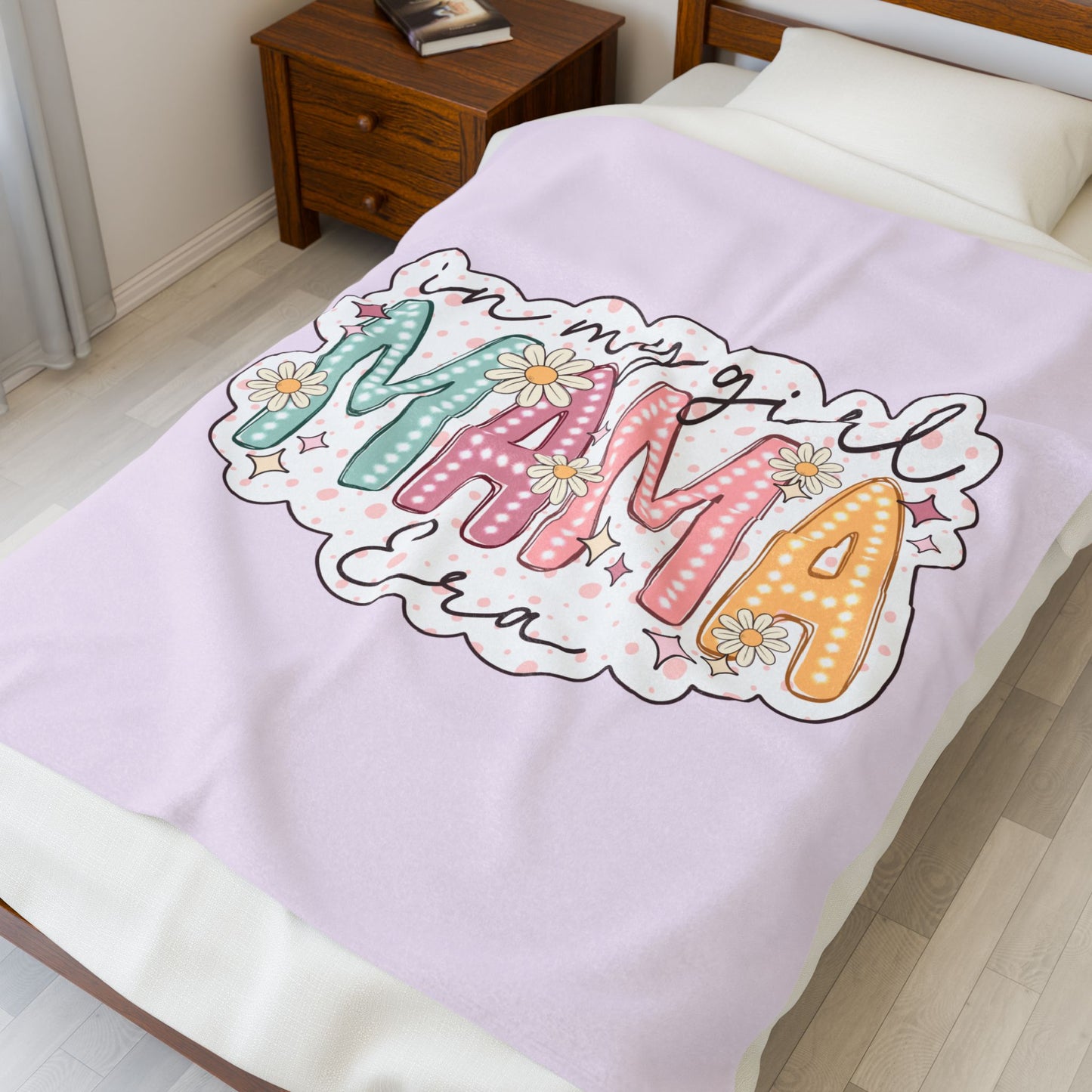 Cozy Plush Blanket for Moms - 'In My Girl Mama Era'