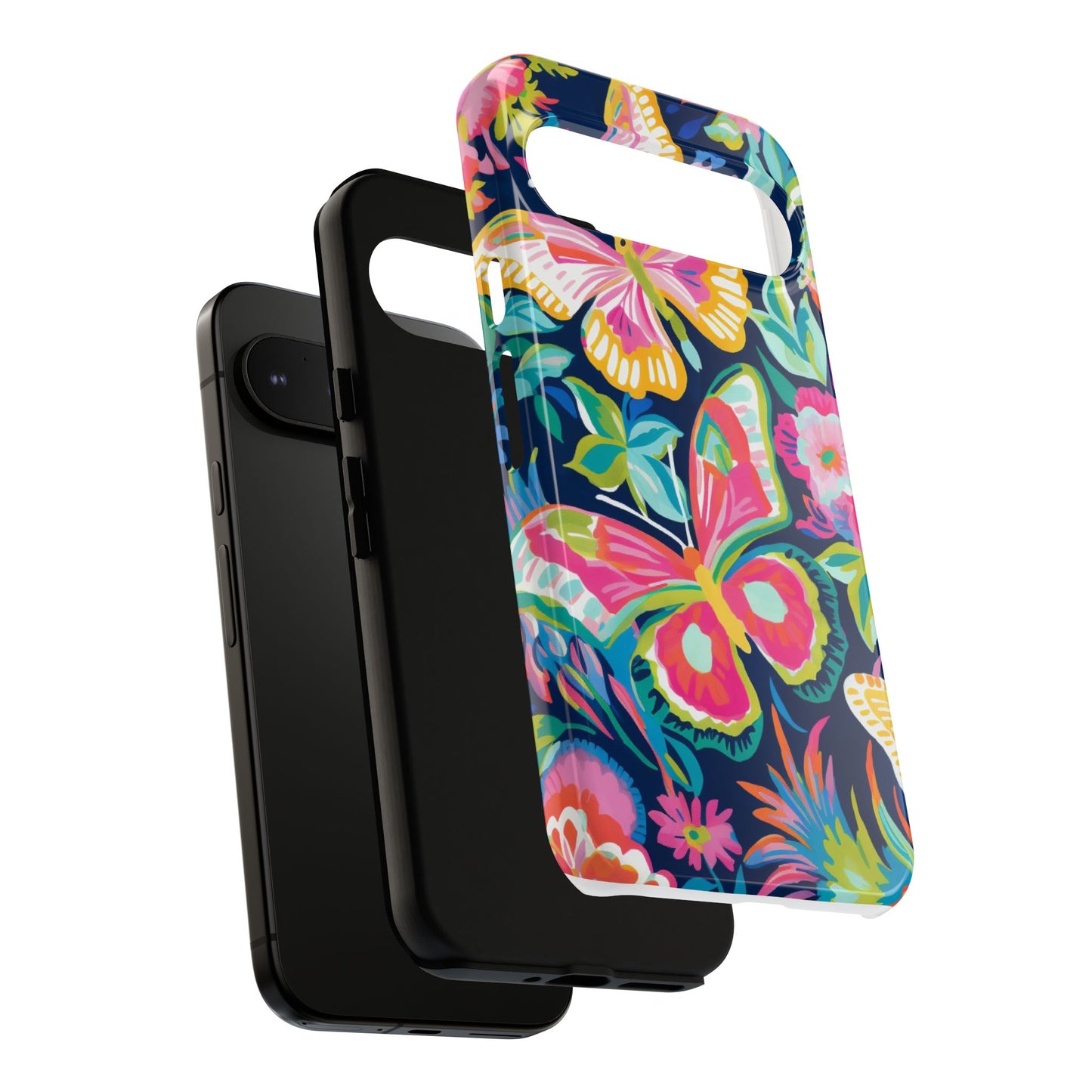 Floral Butterfly Phone Case - Tough Cases for Nature Lovers