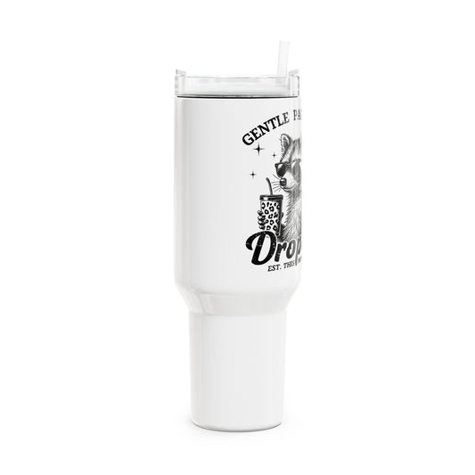 Gentle Parenting Drop Out 40oz Tumbler - Travel Mug with Straw - Perfect for Outdoor Adventures