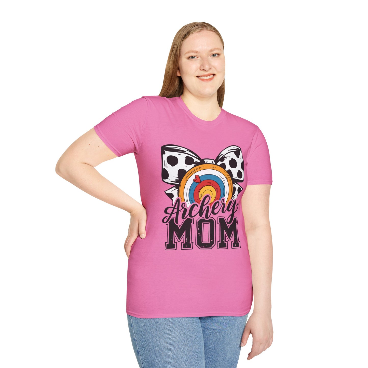 Archery Mom Graphic T-Shirt | Unisex Softstyle Tee for Proud Archery Moms