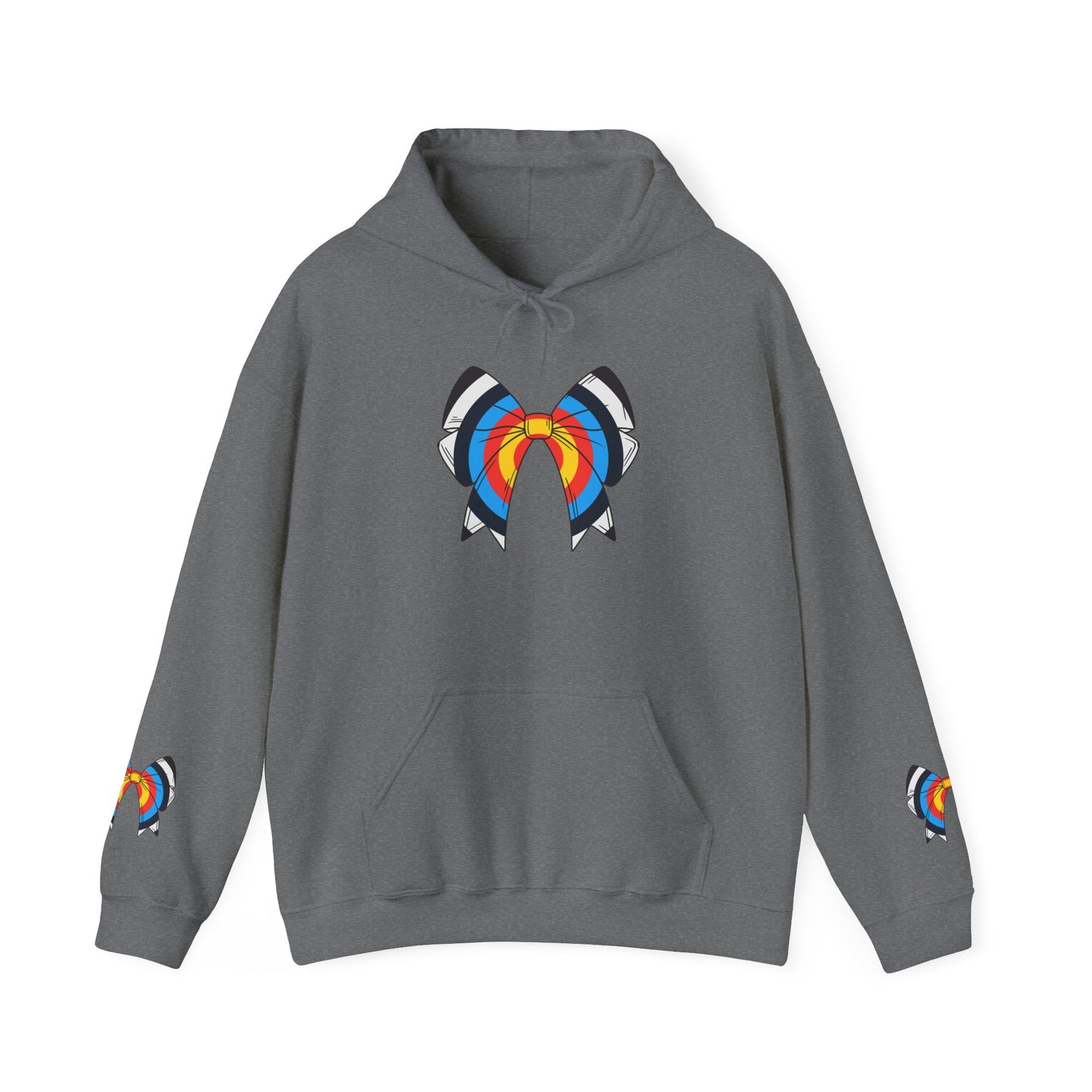 Archery Bow Hoodie With Mini Bows on Sleeves