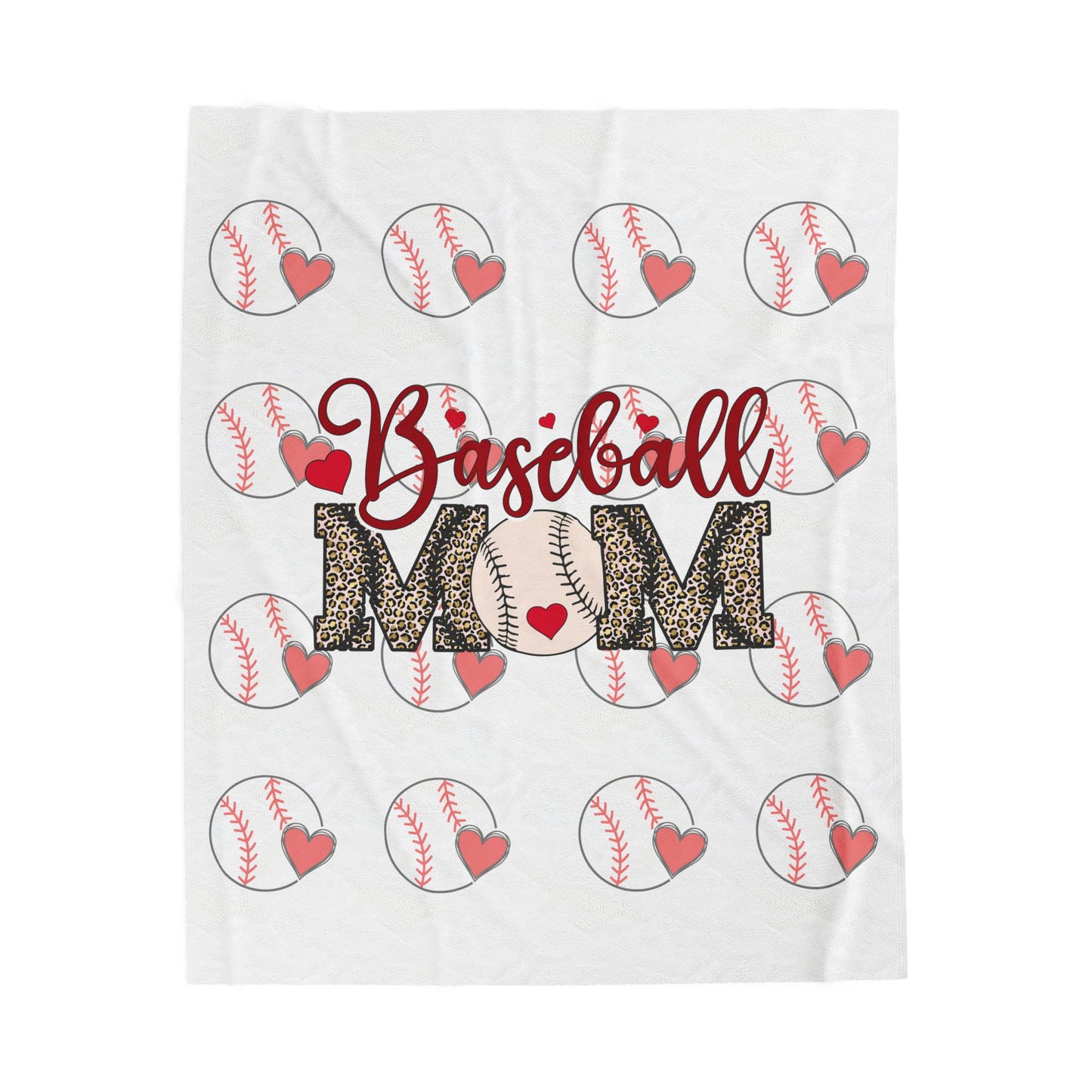 Baseball Mom Velveteen Plush Blanket - Cozy Gift for Moms, Perfect for Game Days!