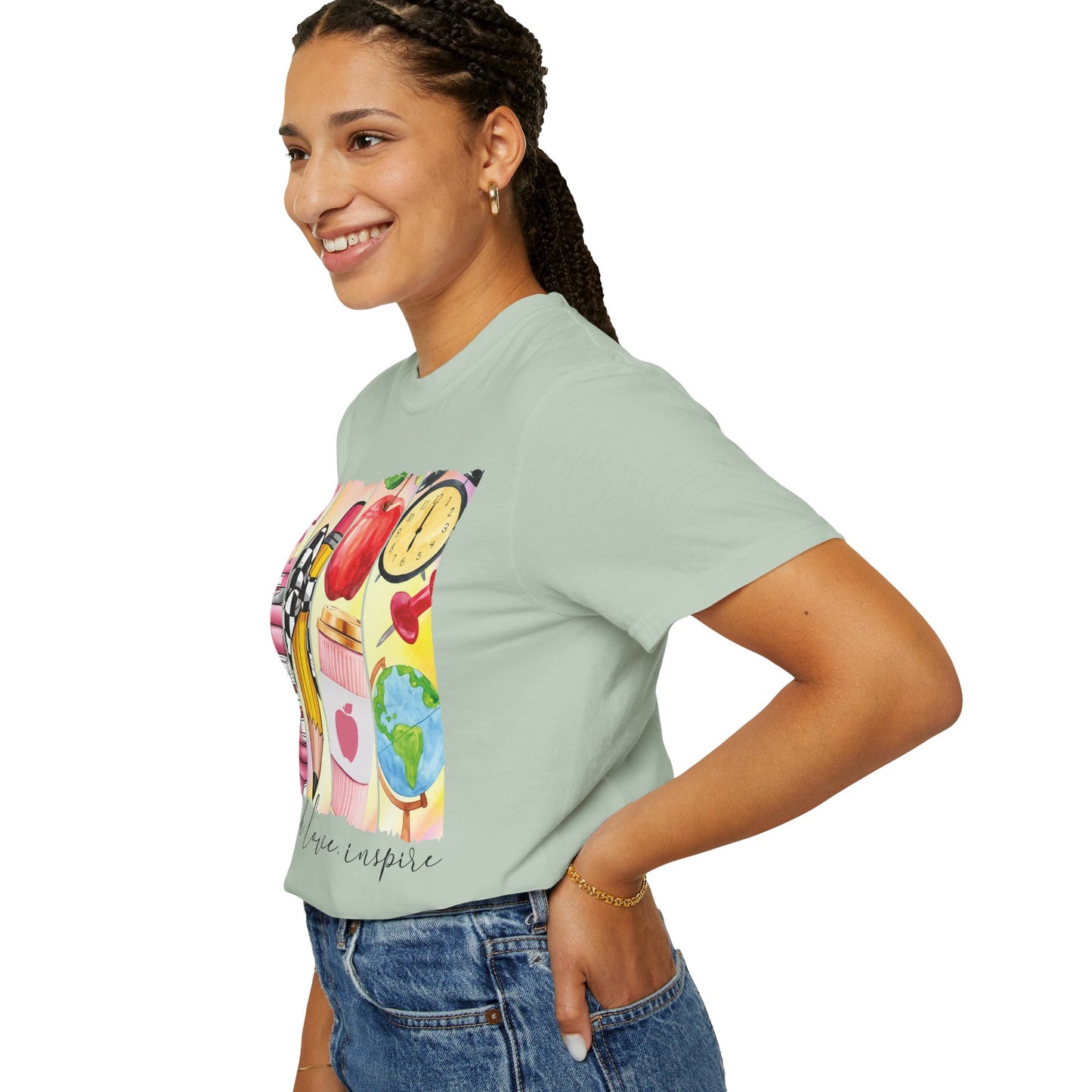 Teacher Appreciation Garment-Dyed T-Shirt - Teach Love Inspire