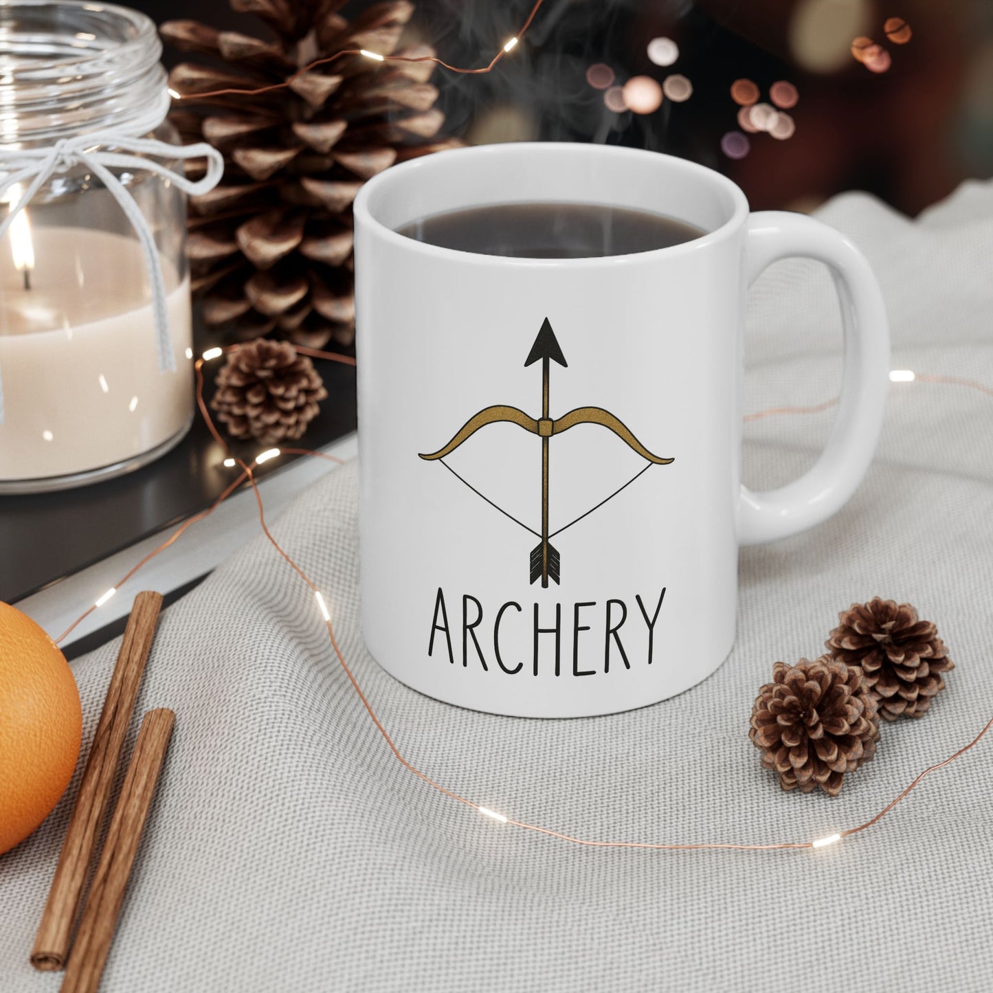 Archery Mug with Inspirational Quote, Coffee Cup Gift, Office Mug, Personalized Drinkware, Custom Tea Mug, Gift for Friends