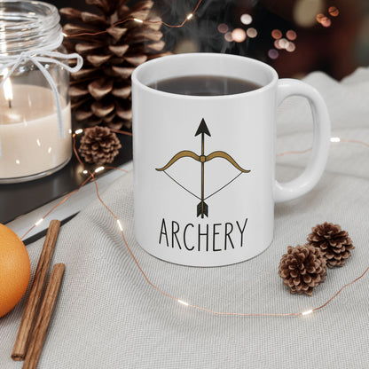 Archery Mug with Inspirational Quote, Coffee Cup Gift, Office Mug, Personalized Drinkware, Custom Tea Mug, Gift for Friends