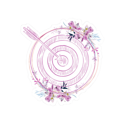 Floral Arrow Kiss-Cut Stickers, Aesthetic Laptop Decals, Unique Journal Accessories, Targeted Gifts for Friends, Flower Power Decor