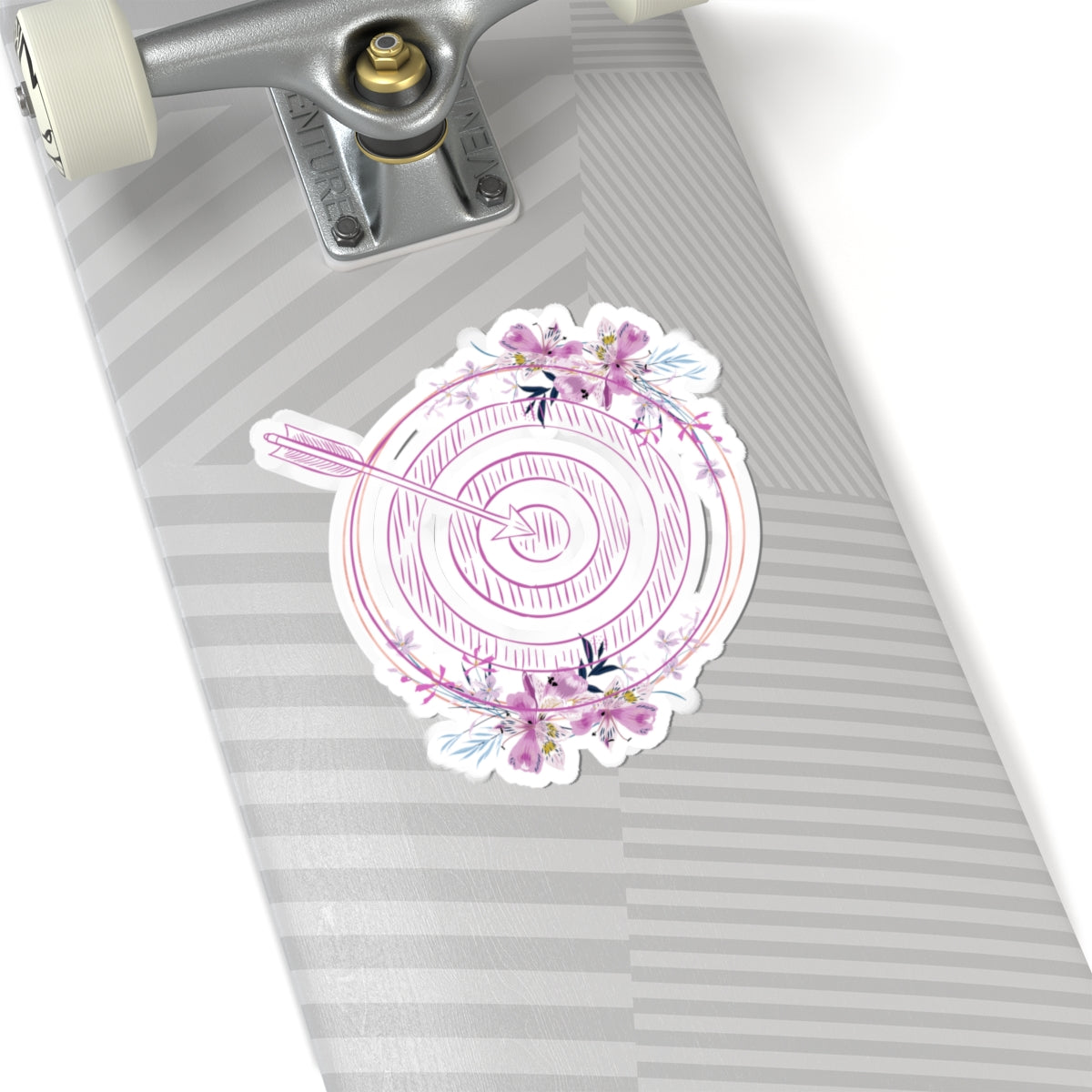 Floral Arrow Kiss-Cut Stickers, Aesthetic Laptop Decals, Unique Journal Accessories, Targeted Gifts for Friends, Flower Power Decor