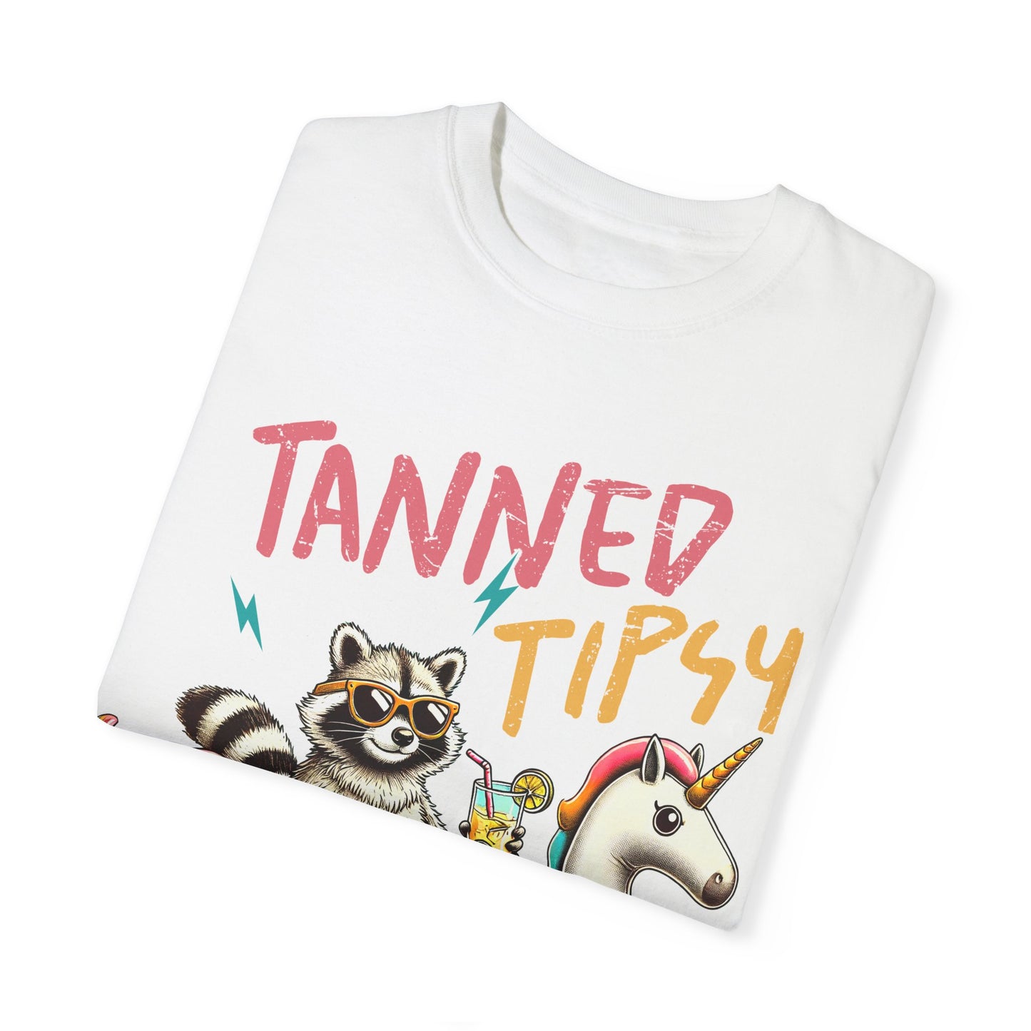 Unisex T-Shirt - Tanned, Tipsy & Trouble Party Tee