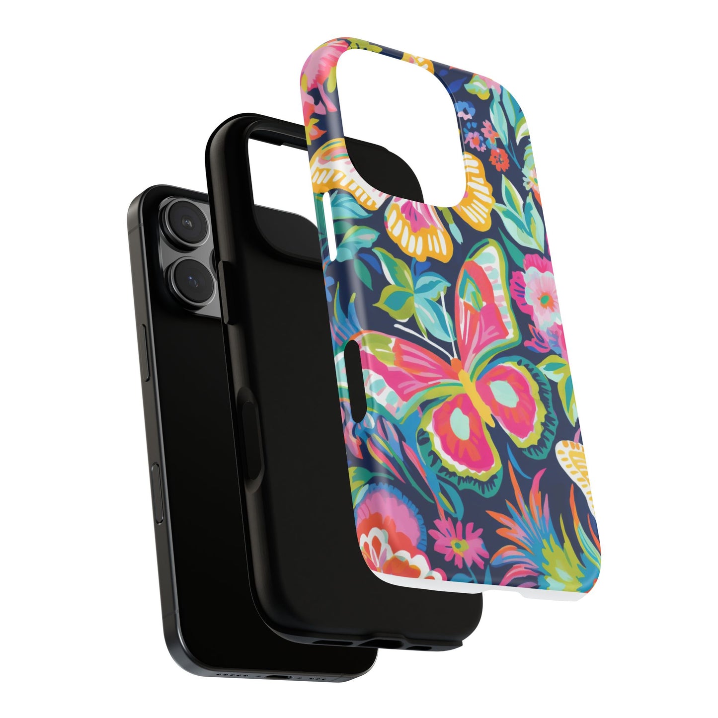 Floral Butterfly Phone Case - Tough Cases for Nature Lovers