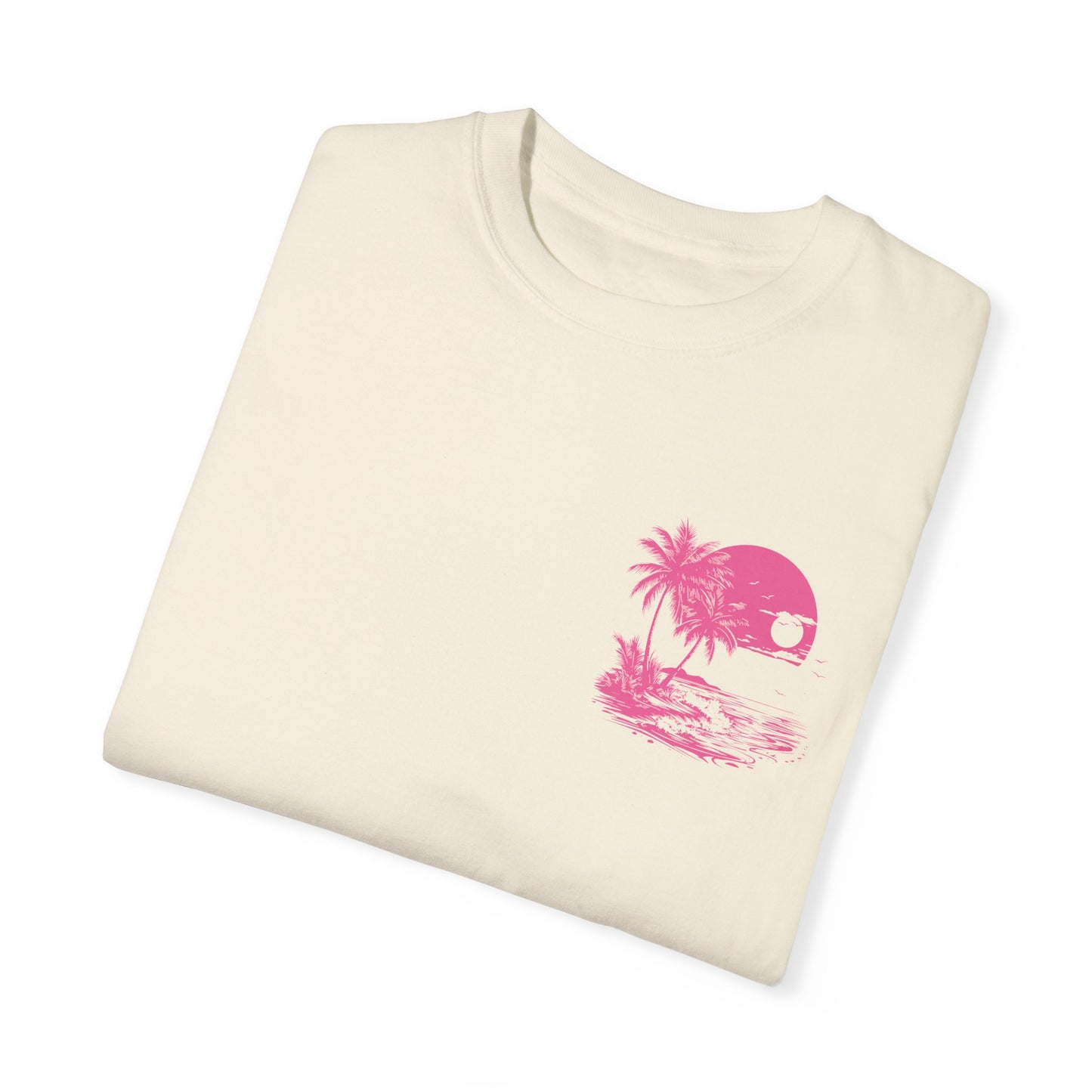 Summer Vibes Unisex Garment-Dyed T-shirt - Retro Beach Graphic