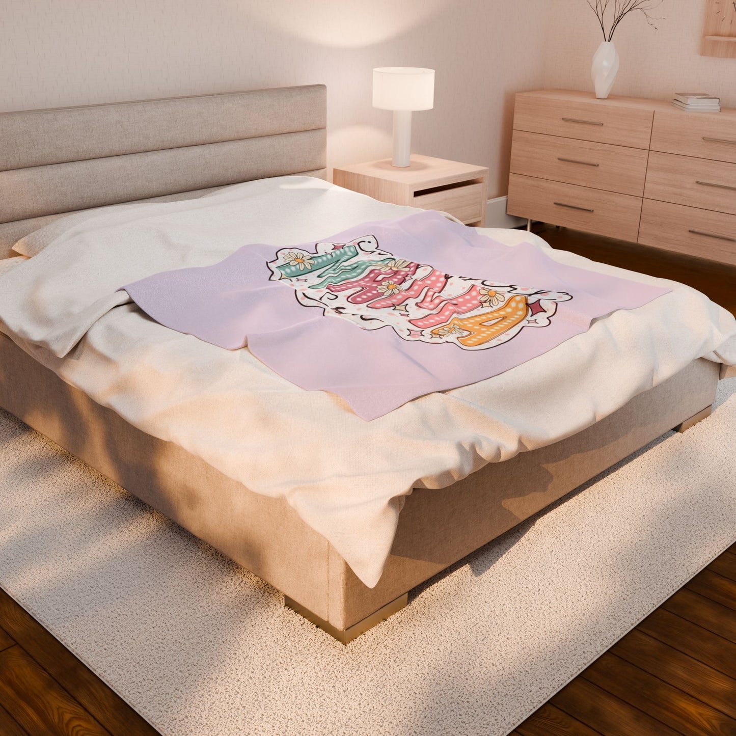 Cozy Plush Blanket for Moms - 'In My Girl Mama Era'