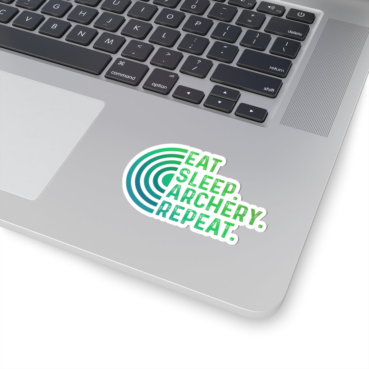 Eat, sleep, archery, repeat Kiss-Cut Stickers - Perfect for Water Bottles, Laptops, Gifts, Sports Events, and Archery Celebrations