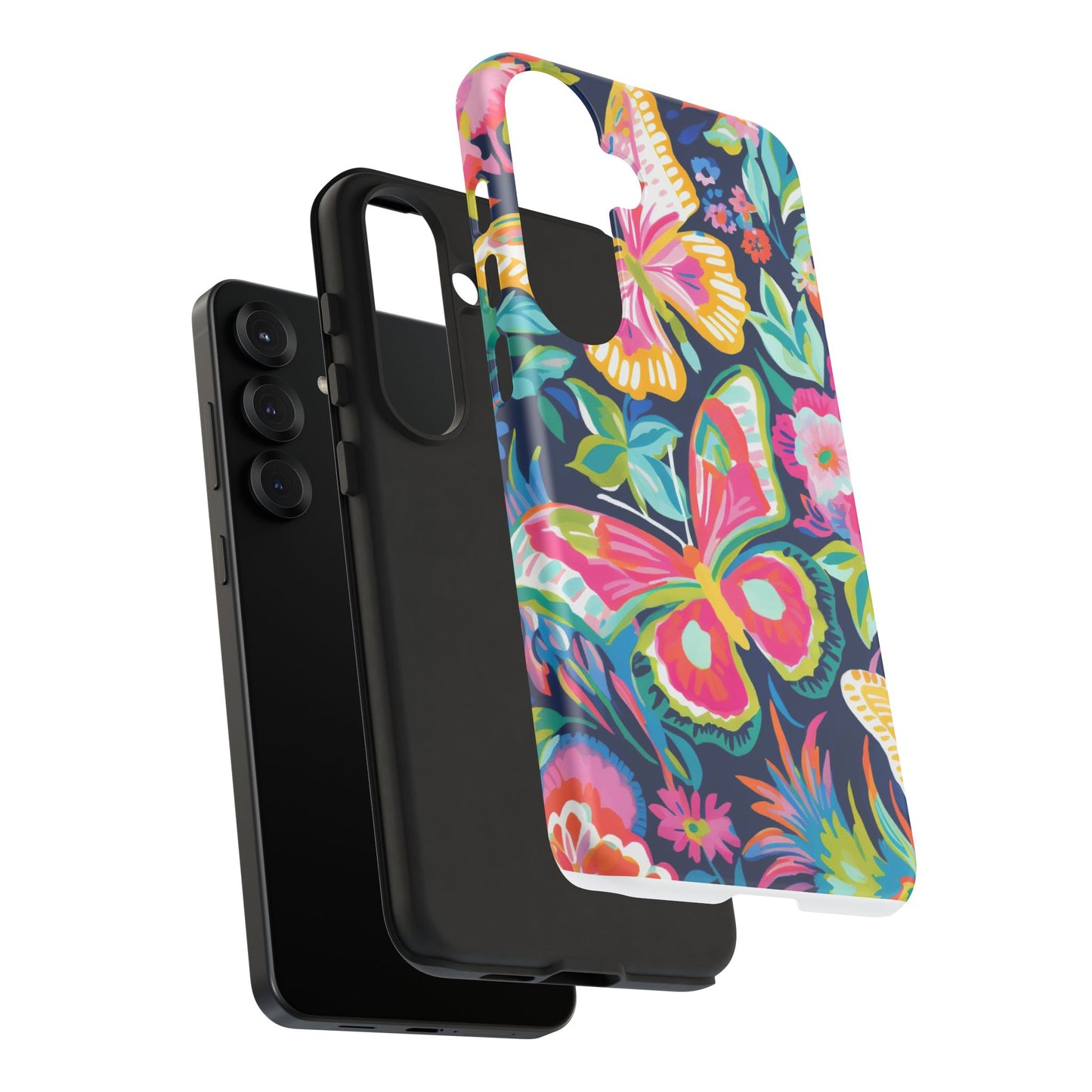 Floral Butterfly Phone Case - Tough Cases for Nature Lovers