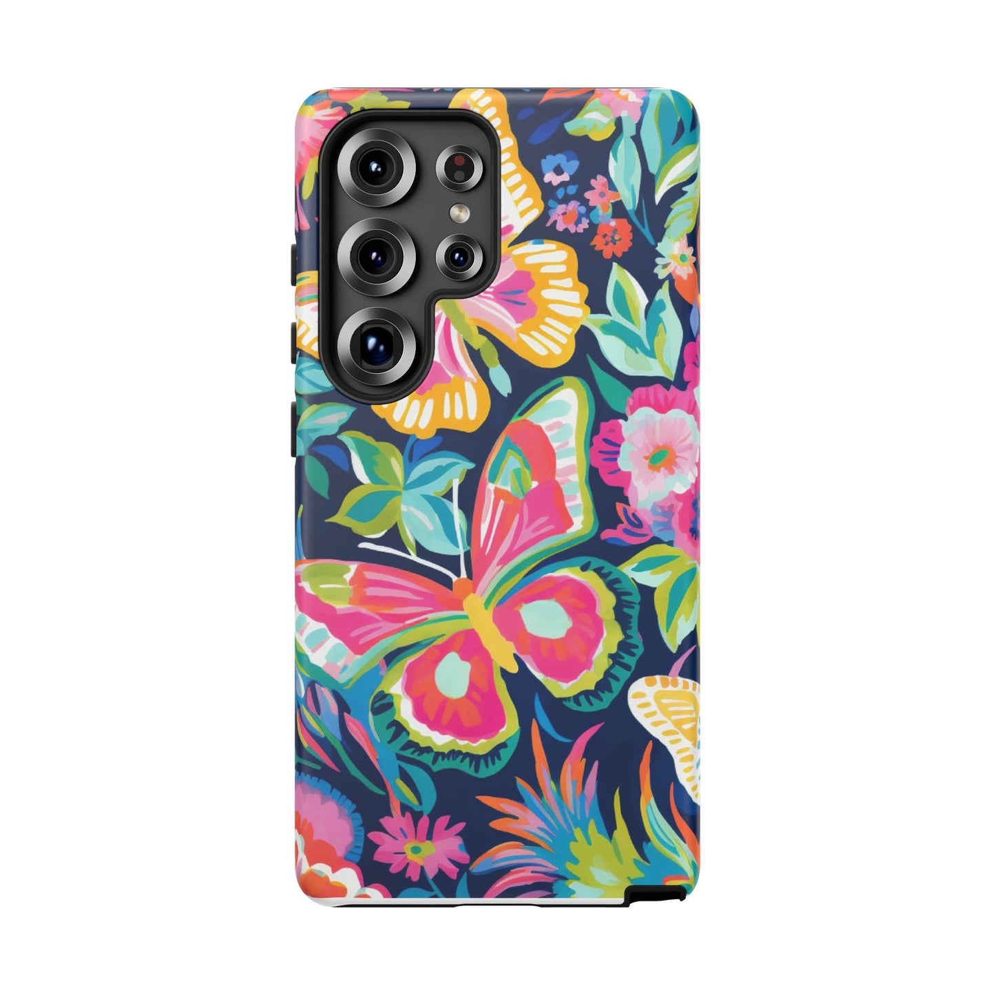 Floral Butterfly Phone Case - Tough Cases for Nature Lovers