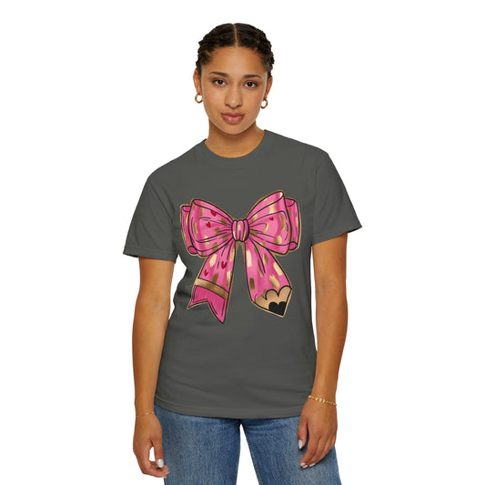 Cute Teacher Bow Tee
