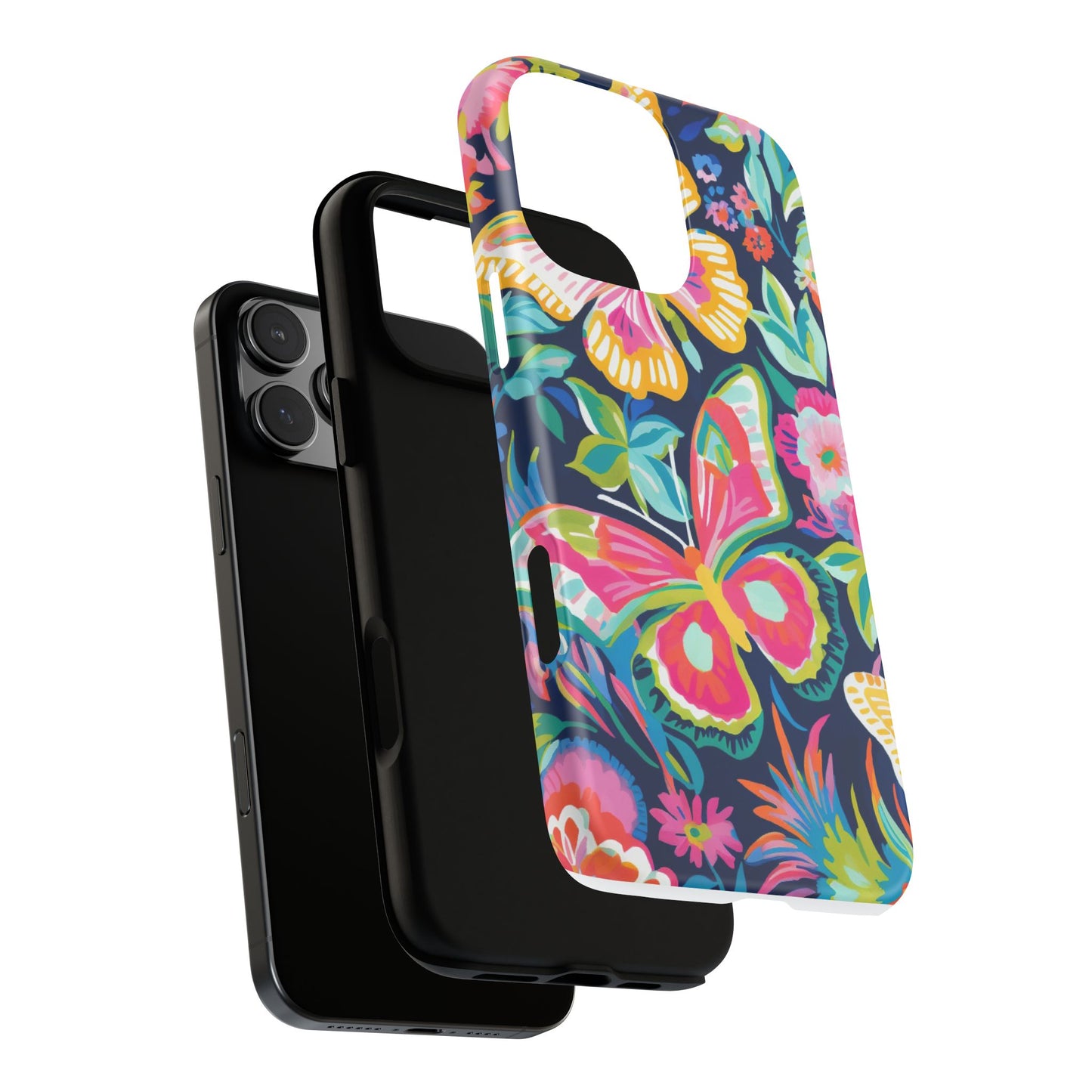 Floral Butterfly Phone Case - Tough Cases for Nature Lovers