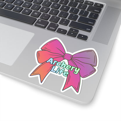 Colorful Archery Life Bow Stickers | Cute Bow Design | Perfect for Laptops, Water Bottles, Journals, Gifts, and Caring Enthusiasts