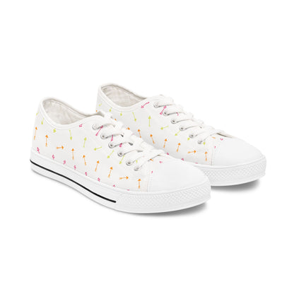 Colorful Arrow Women's Low Top Sneakers, Casual Footwear, Stylish Sneakers for Everyday, Unique Gifts for Her, Summer Fashion