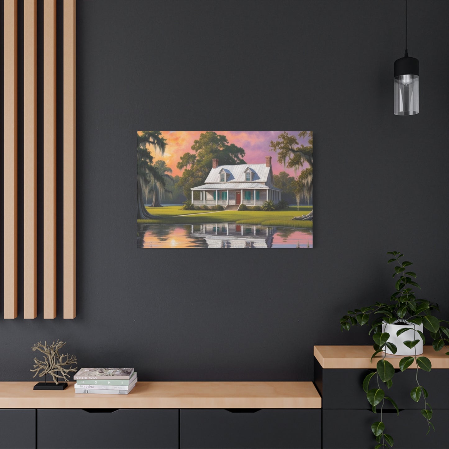 Scenic Southern Home Canvas Print - Tranquil Nature Art