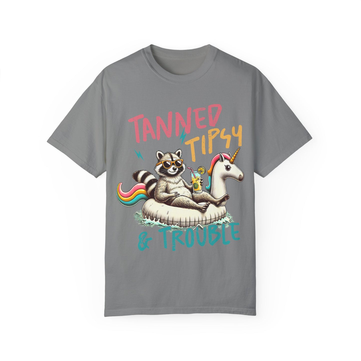 Unisex T-Shirt - Tanned, Tipsy & Trouble Party Tee