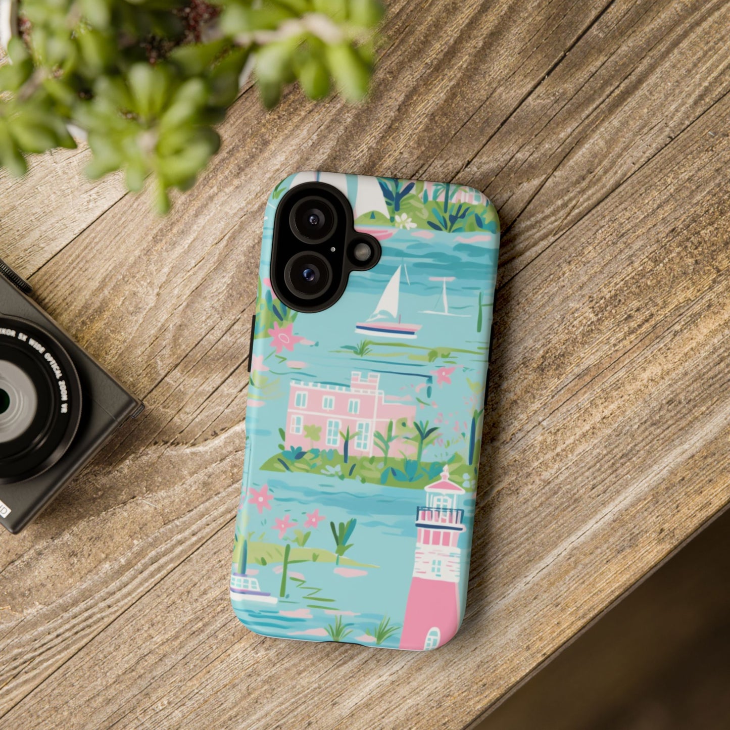 Tough Cases: Tropical Paradise Phone Case - Stylish Protection for Beach Lovers