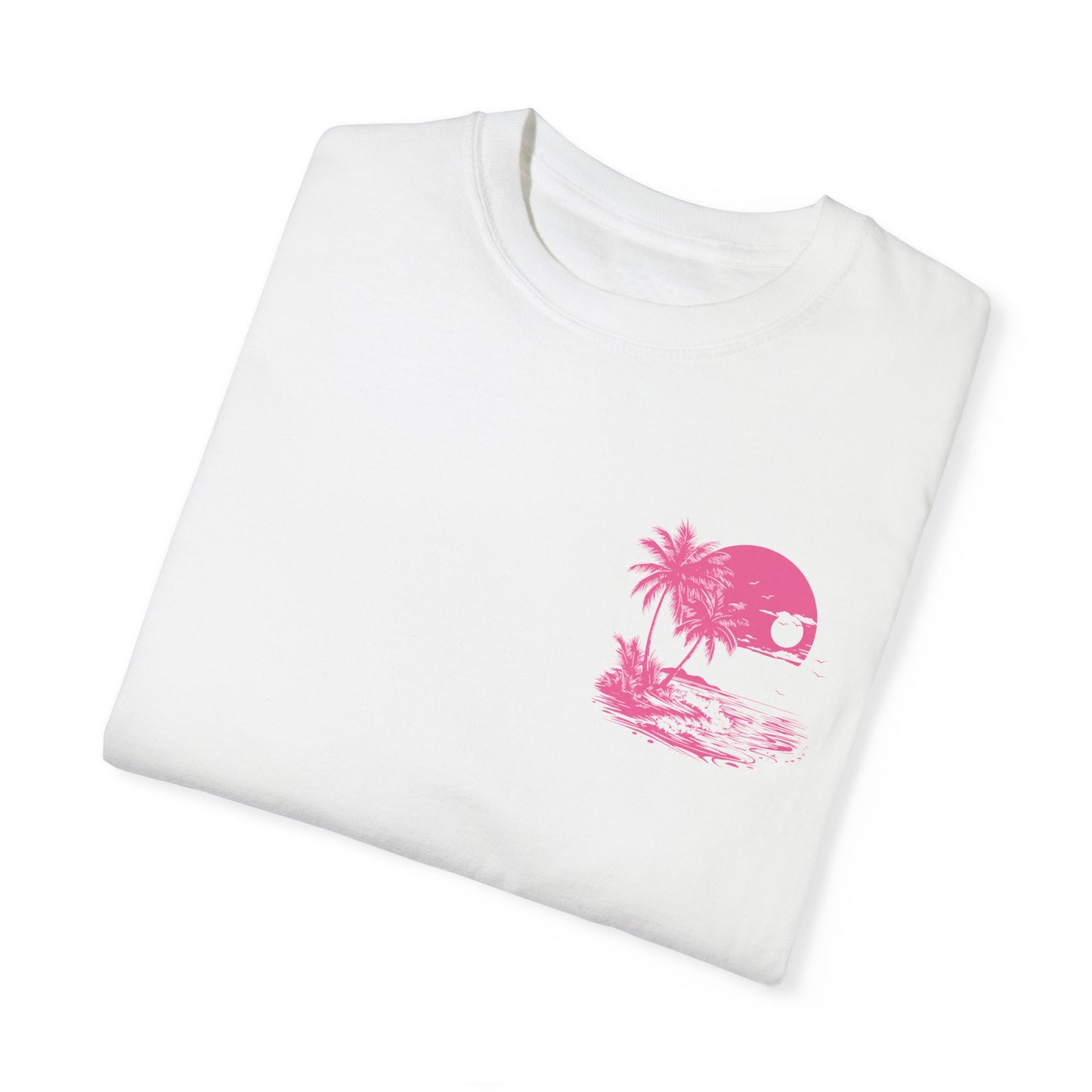 Summer Vibes Unisex Garment-Dyed T-shirt - Retro Beach Graphic