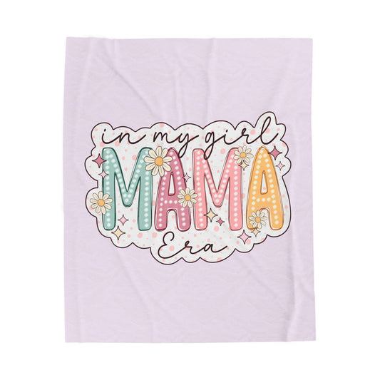 Cozy Plush Blanket for Moms - 'In My Girl Mama Era'