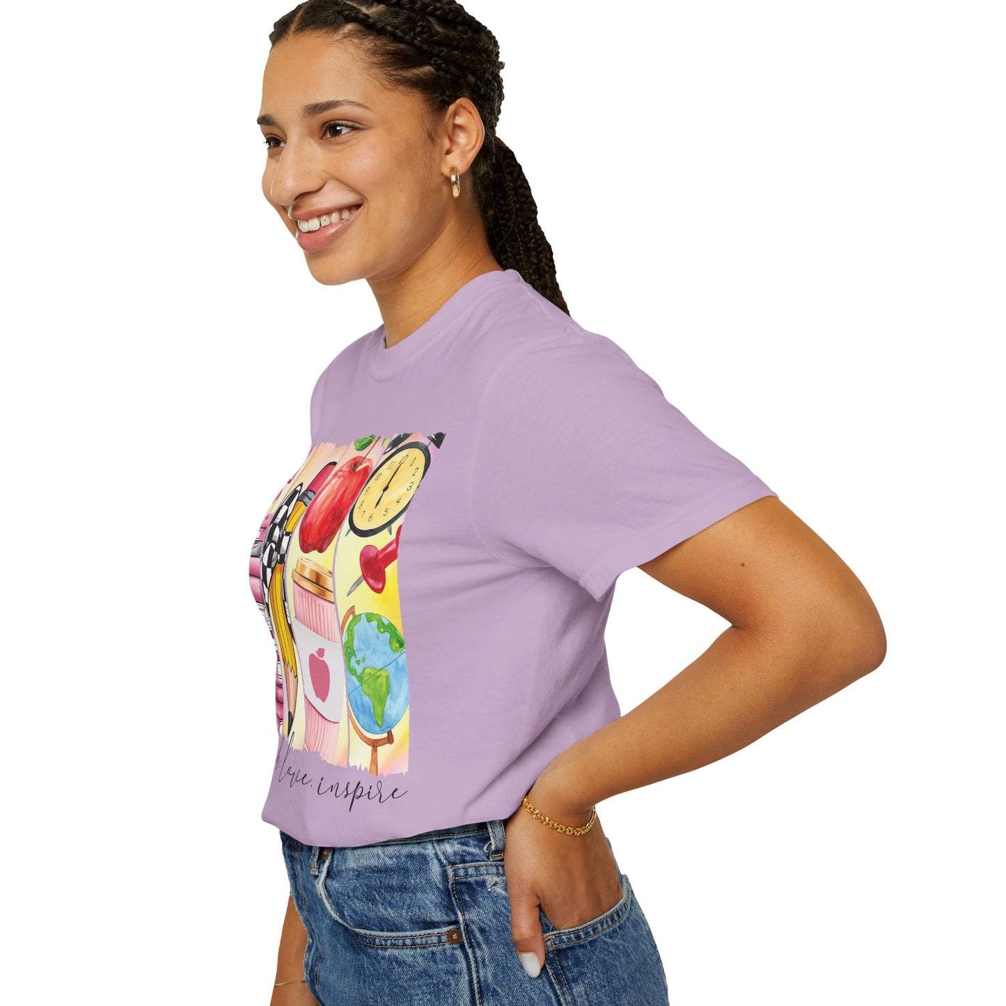 Teacher Appreciation Garment-Dyed T-Shirt - Teach Love Inspire