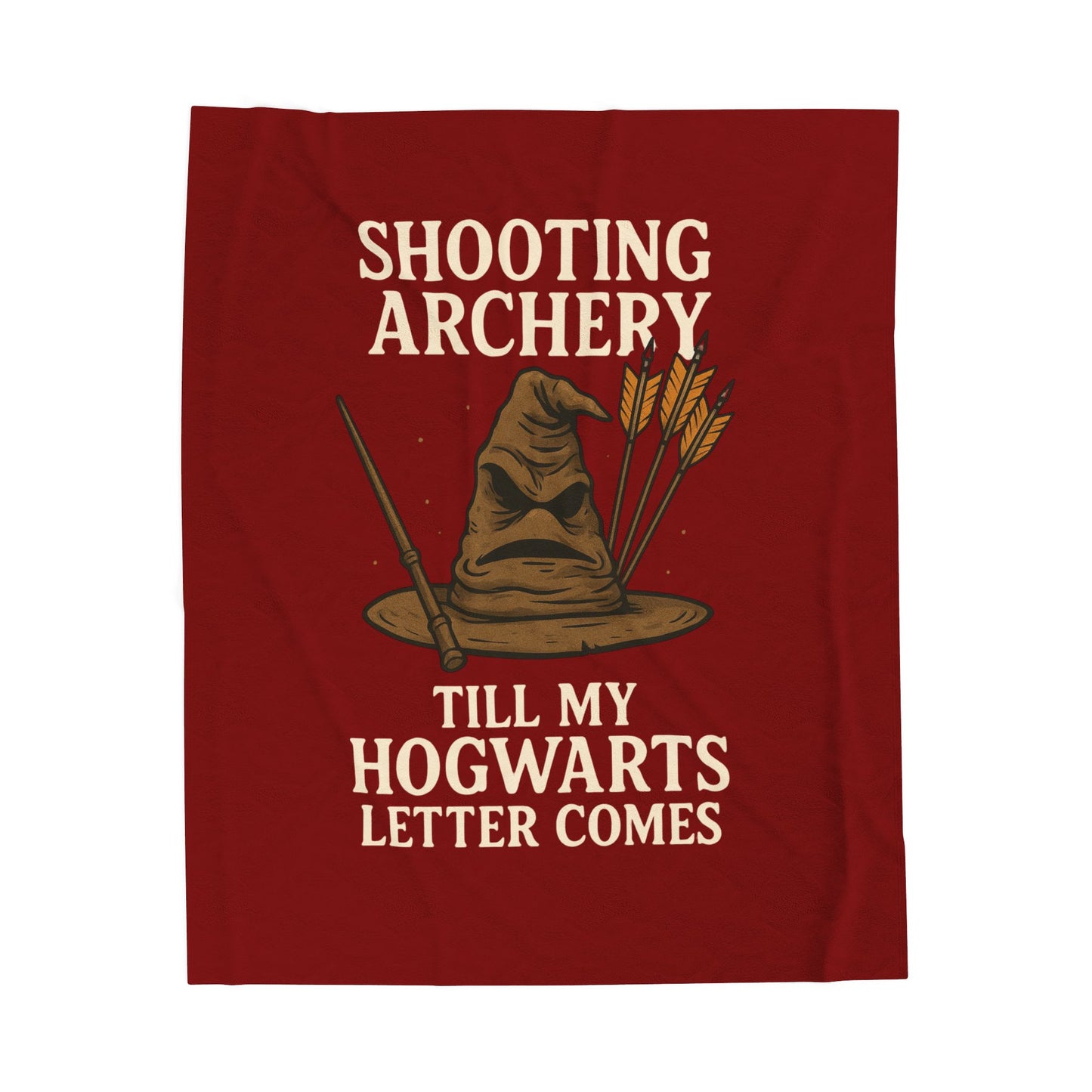 Hogwarts Themed Plush Blanket, Cozy Throw for Harry Potter Fans, Archery Enthusiast Gift, Warm Fleece for Movie Nights, Wizarding Decor