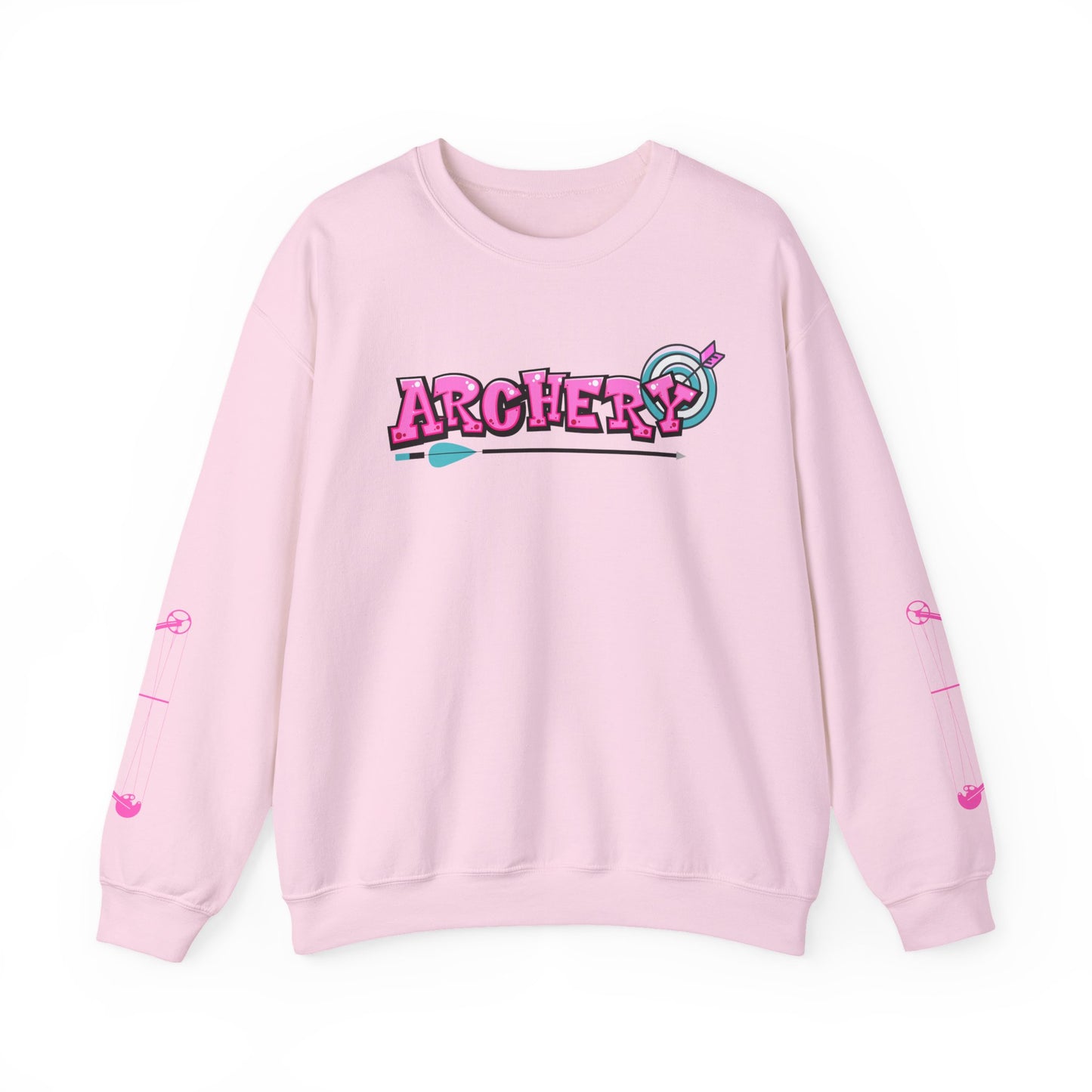 Colorful Archery Sweatshirt, Unisex Crewneck, Gift for Archers, Sports Apparel, Casual Wear, Comfortable Hoodie