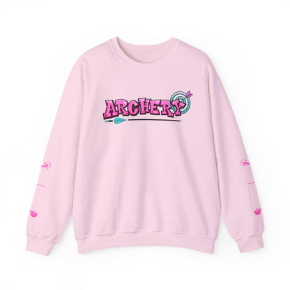 Colorful Archery Sweatshirt, Unisex Crewneck, Gift for Archers, Sports Apparel, Casual Wear, Comfortable Hoodie