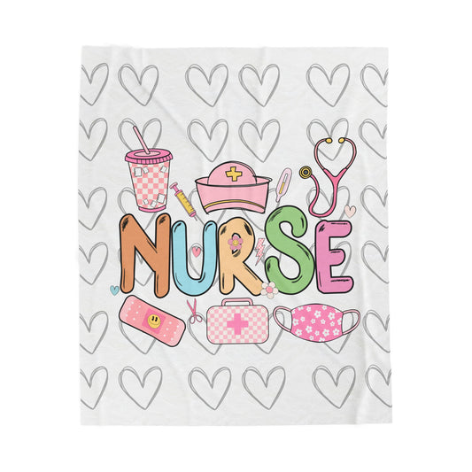 Cozy Nurse Velveteen Plush Blanket - Perfect Gift for Healthcare Workers