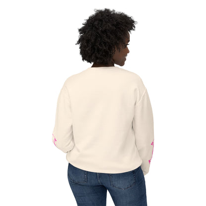 Nocked and Loaded Unisex Lightweight Crewneck Sweatshirt With Bows on Sleeves