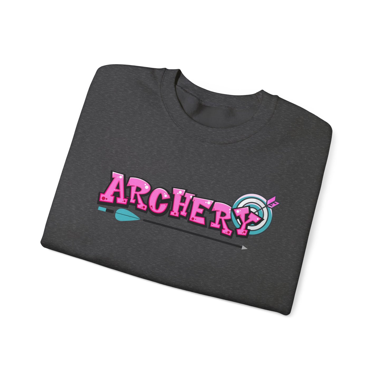 Colorful Archery Sweatshirt, Unisex Crewneck, Gift for Archers, Sports Apparel, Casual Wear, Comfortable Hoodie
