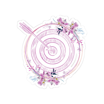 Floral Arrow Kiss-Cut Stickers, Aesthetic Laptop Decals, Unique Journal Accessories, Targeted Gifts for Friends, Flower Power Decor