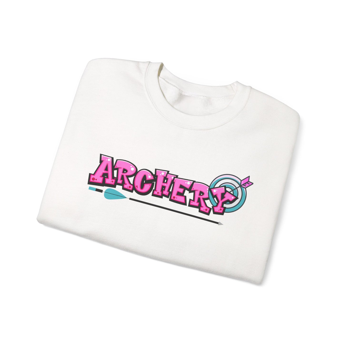 Colorful Archery Sweatshirt, Unisex Crewneck, Gift for Archers, Sports Apparel, Casual Wear, Comfortable Hoodie