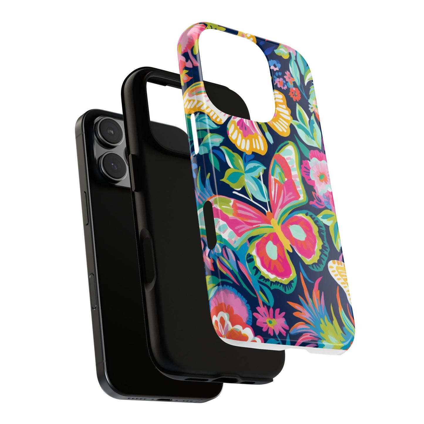 Floral Butterfly Phone Case - Tough Cases for Nature Lovers