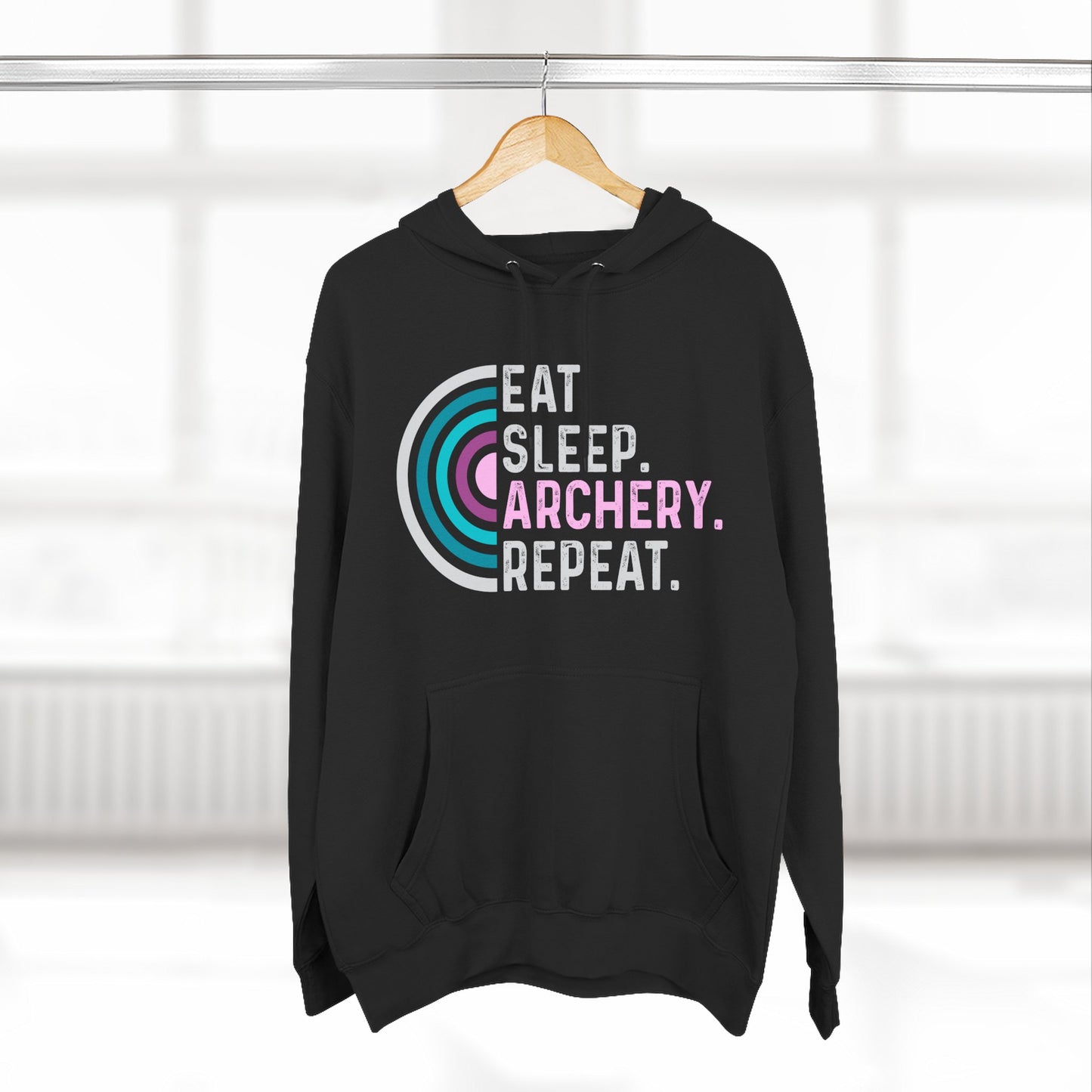 Eat Sleep Archery Repeat Hoodie, Cozy Fleece Hoodie for Archery Lovers, Gift for Archers, Sportswear for Outdoor Enthusiasts, Unique [...]