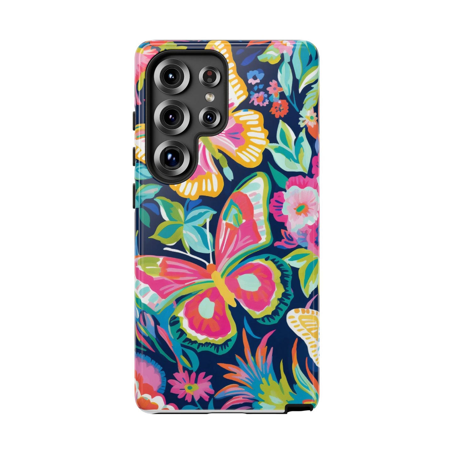 Floral Butterfly Phone Case - Tough Cases for Nature Lovers