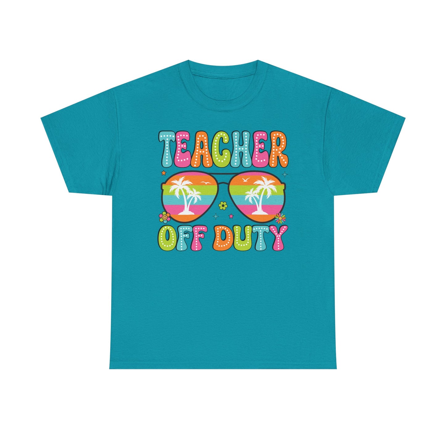 Teacher Off Duty Unisex Heavy Cotton Tee - Fun Summer Vibe T-Shirt