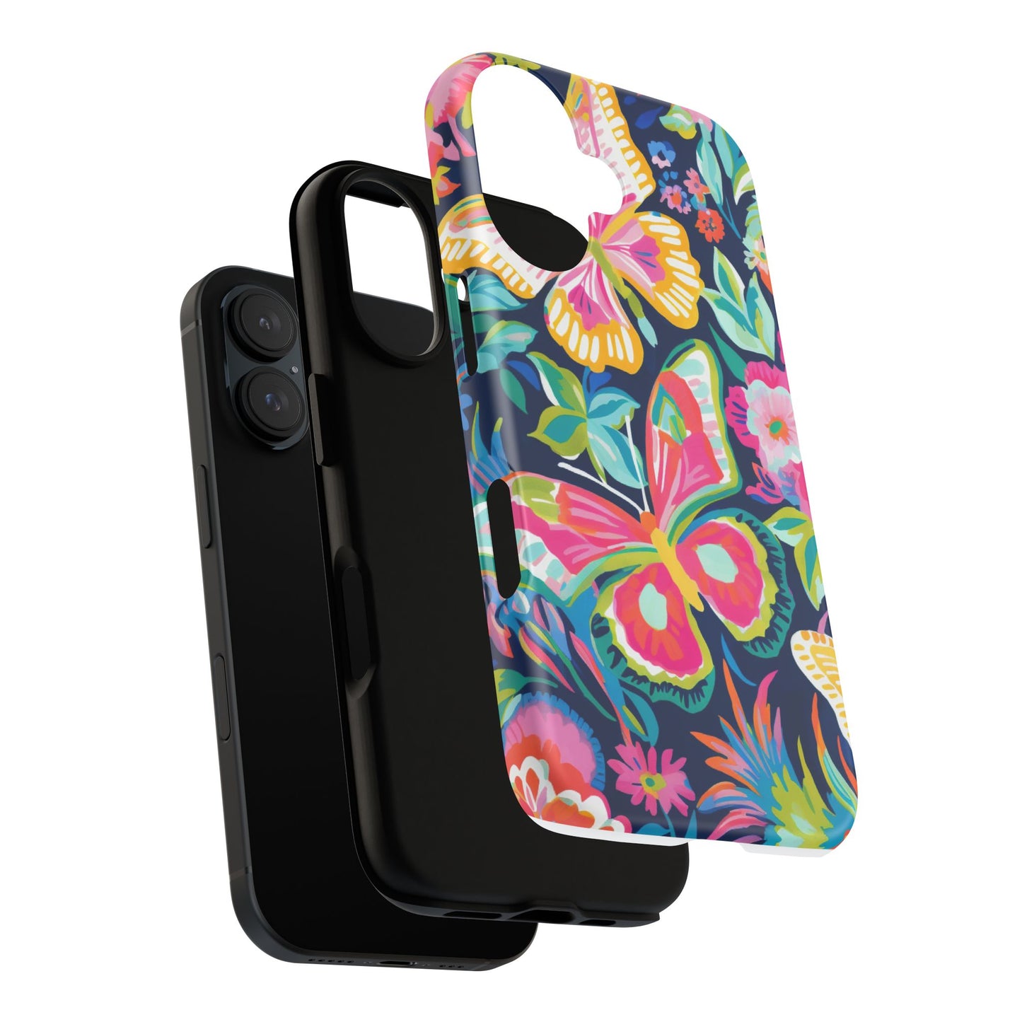 Floral Butterfly Phone Case - Tough Cases for Nature Lovers