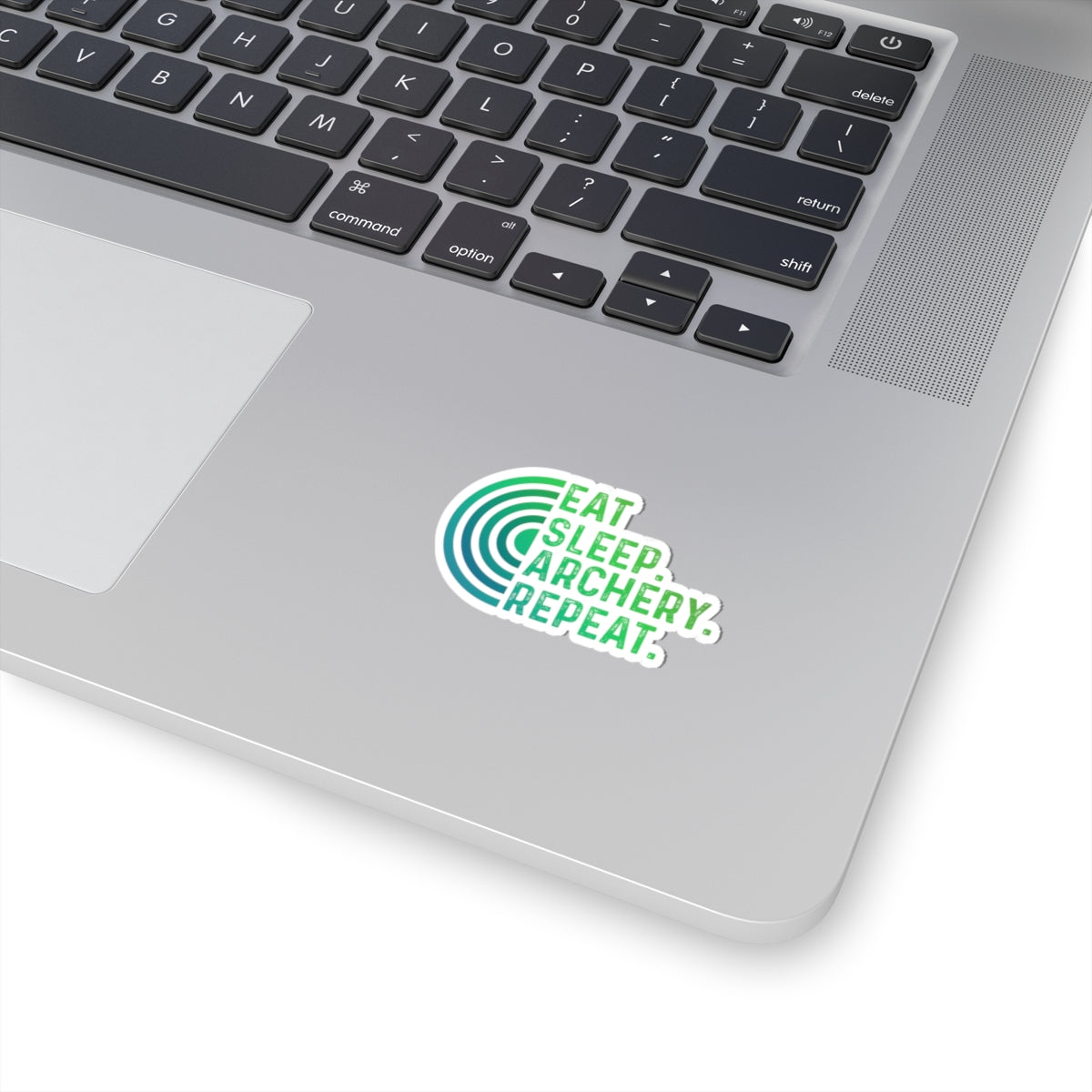 Eat, sleep, archery, repeat Kiss-Cut Stickers - Perfect for Water Bottles, Laptops, Gifts, Sports Events, and Archery Celebrations