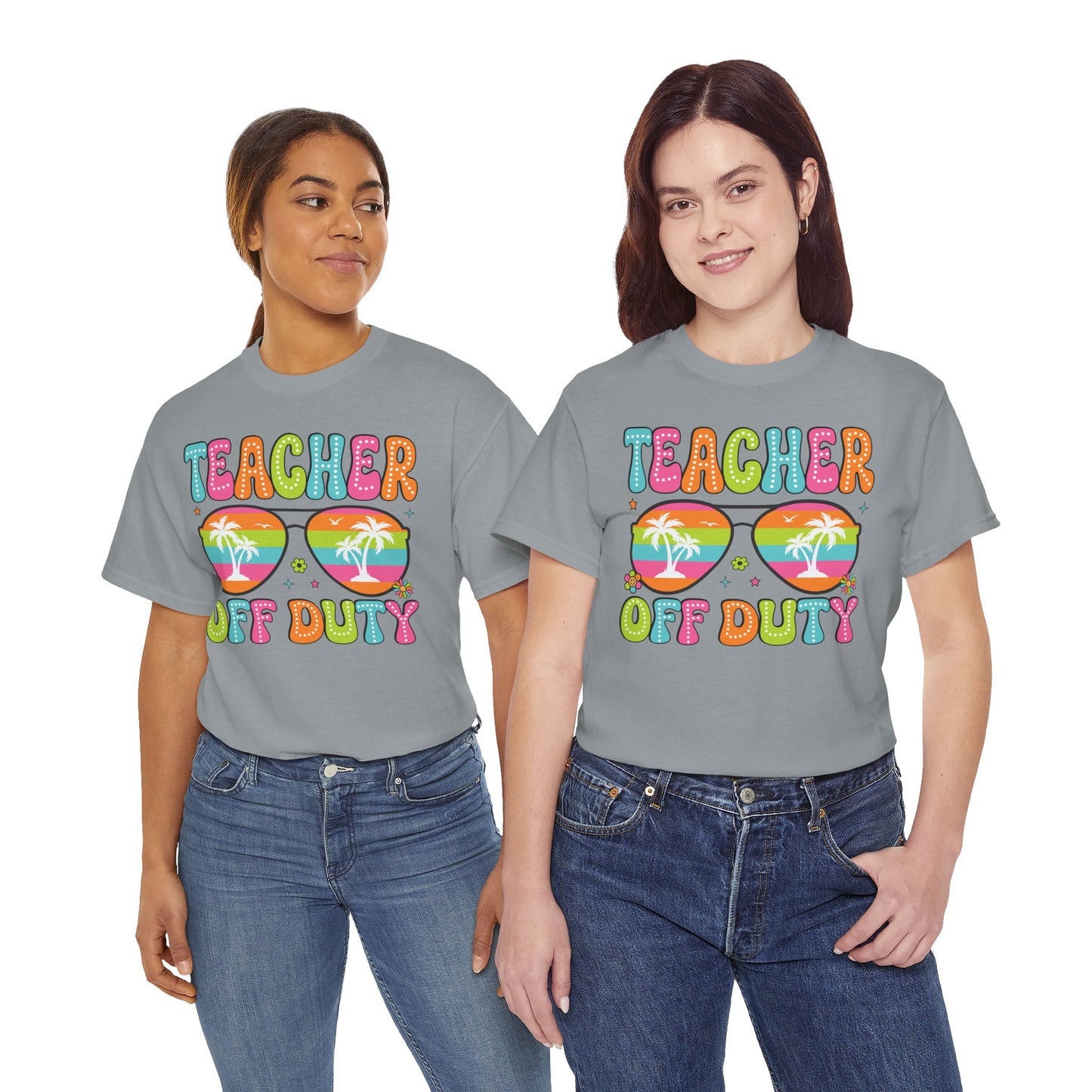 Teacher Off Duty Unisex Heavy Cotton Tee - Fun Summer Vibe T-Shirt