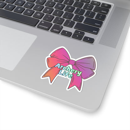 Colorful Archery Life Bow Stickers | Cute Bow Design | Perfect for Laptops, Water Bottles, Journals, Gifts, and Caring Enthusiasts