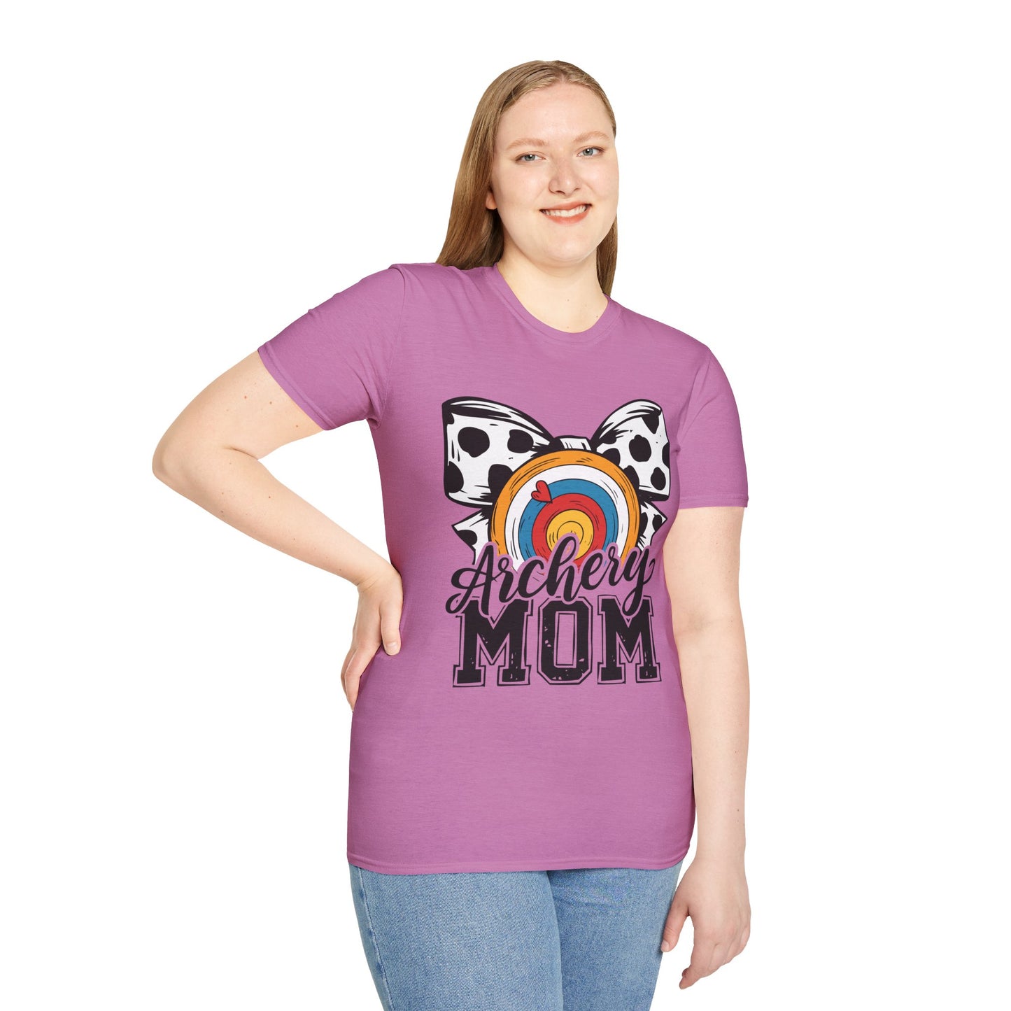 Archery Mom Graphic T-Shirt | Unisex Softstyle Tee for Proud Archery Moms