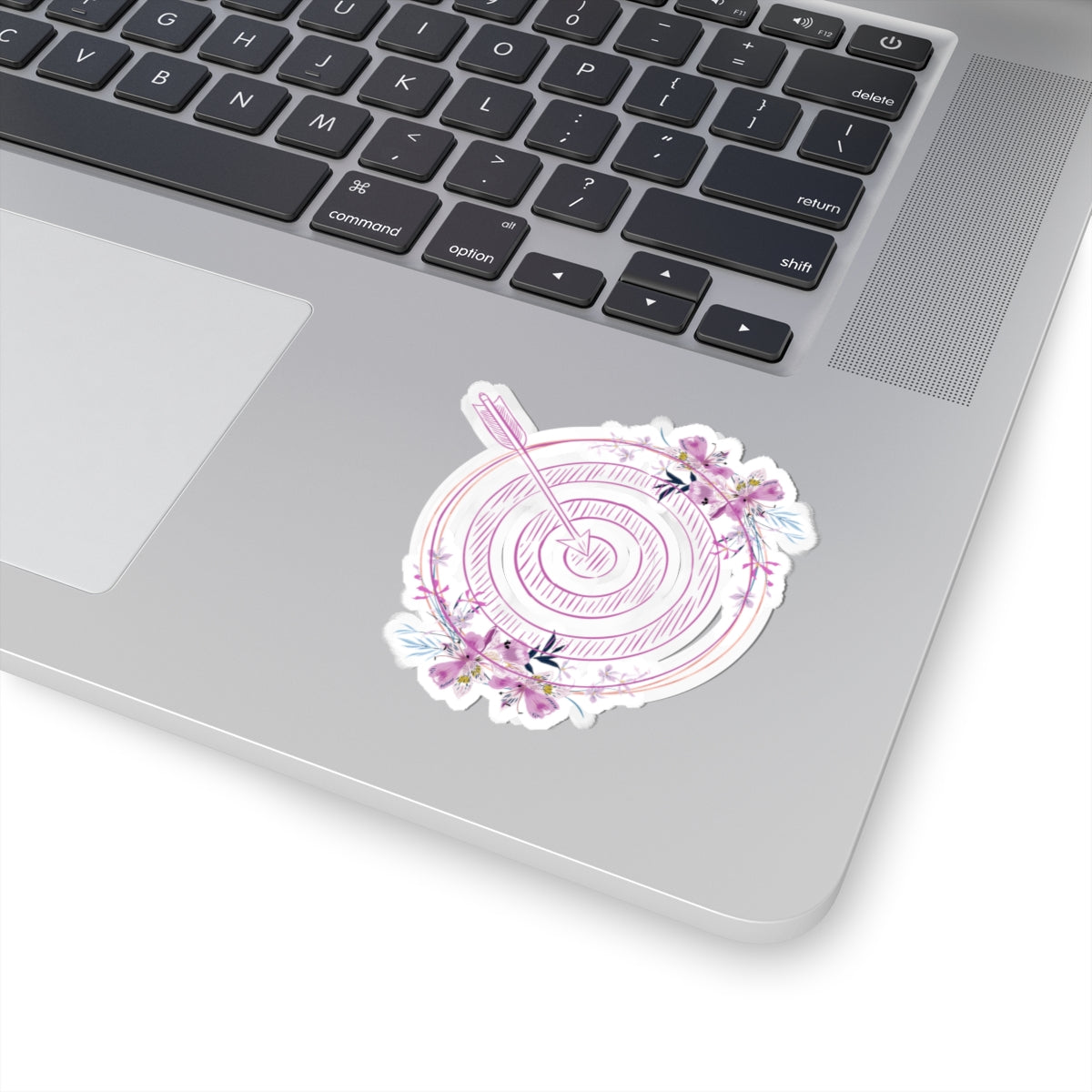 Floral Arrow Kiss-Cut Stickers, Aesthetic Laptop Decals, Unique Journal Accessories, Targeted Gifts for Friends, Flower Power Decor