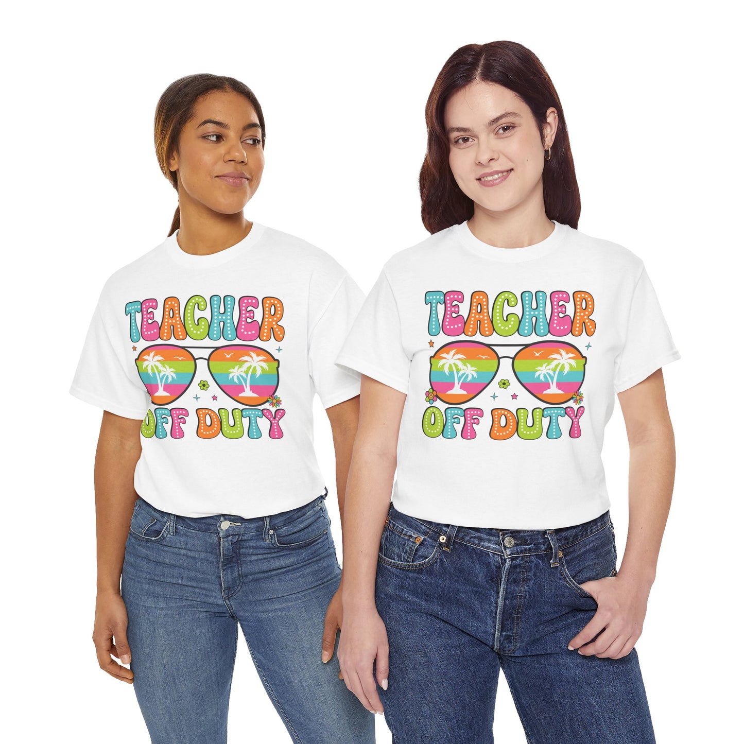 Teacher Off Duty Unisex Heavy Cotton Tee - Fun Summer Vibe T-Shirt