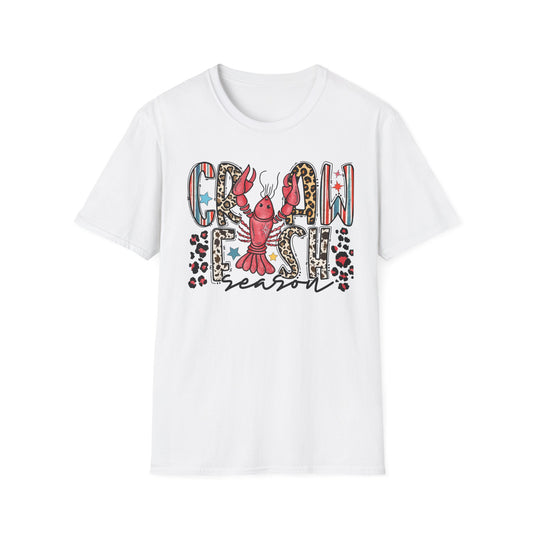 Crawfish Season Unisex Softstyle T-Shirt - Perfect for Seafood Lovers and Summer Events