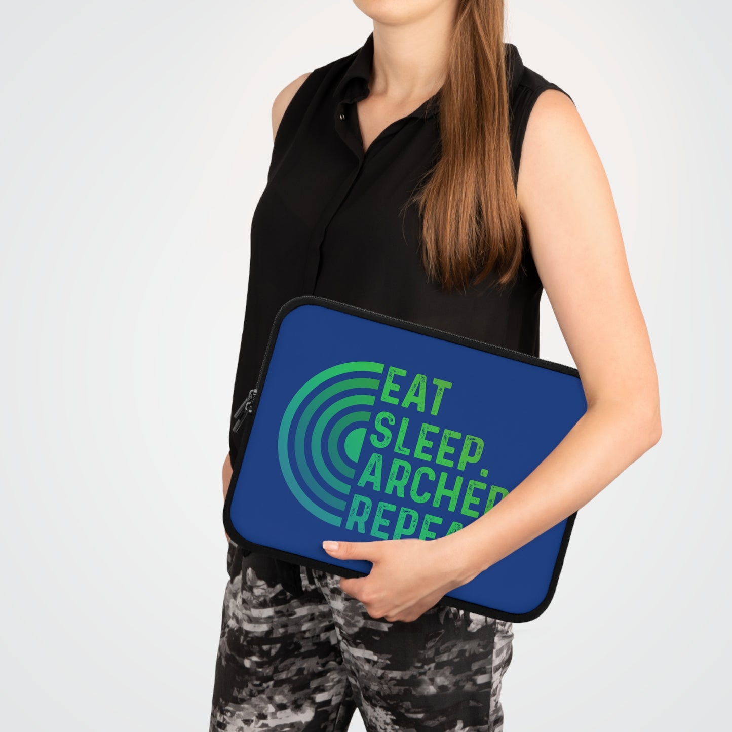 Archery Laptop Sleeve - Eat Sleep Archery Repeat - Perfect Gift for Archers